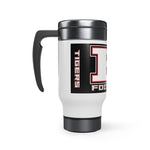 Hurricane Football Stainless Steel Travel Mug with Handle, 14oz