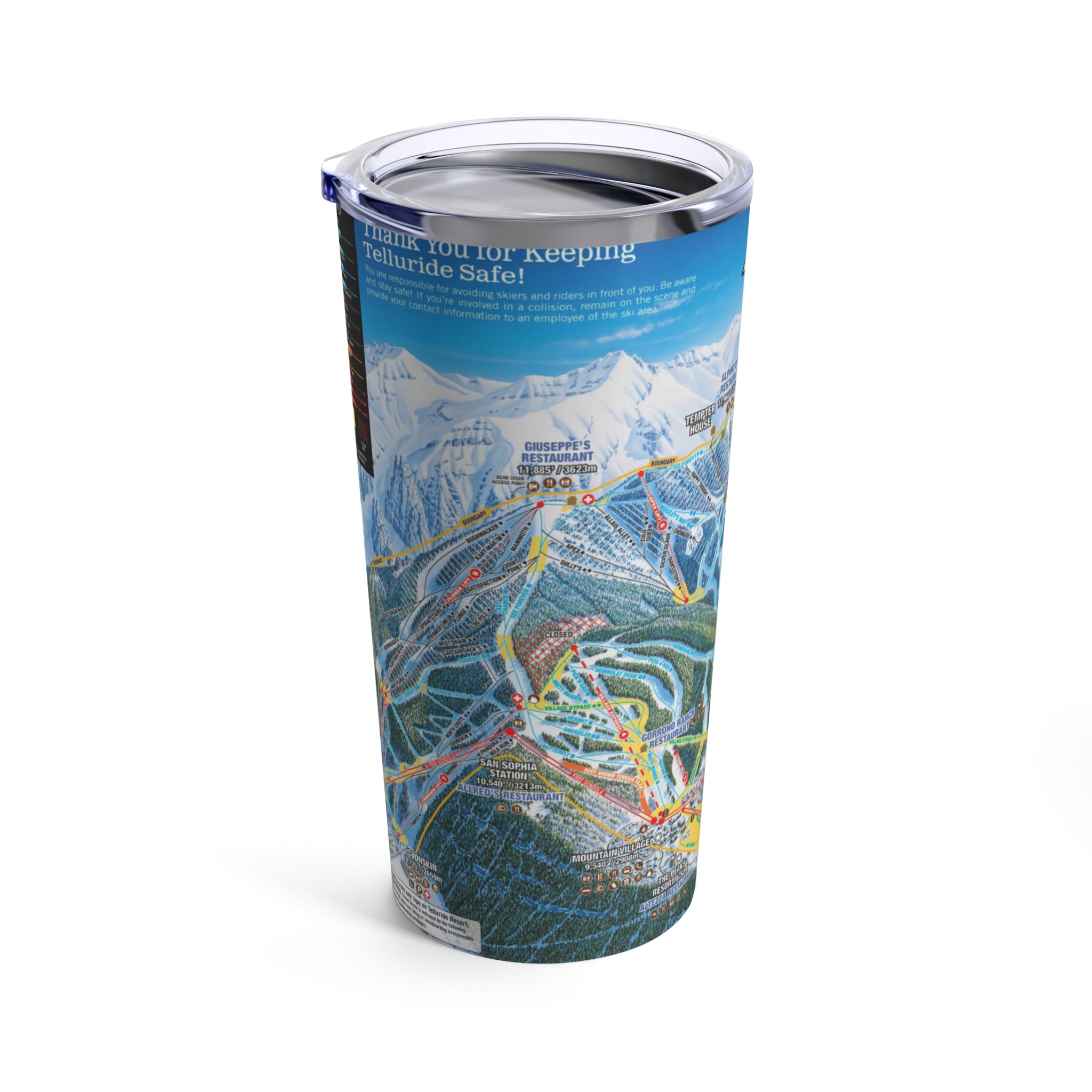 Telluride Trail Map Tumbler 20oz