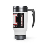 Hurricane Football Stainless Steel Travel Mug with Handle, 14oz