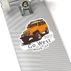 Go West Moab - Vintage Overland Jeep Sticker