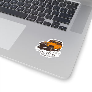 Go West Moab - Vintage Overland Jeep Sticker