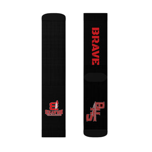 Bountiful Braves Black Logo Socks