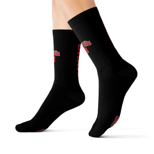 Bountiful Braves Black Logo Socks
