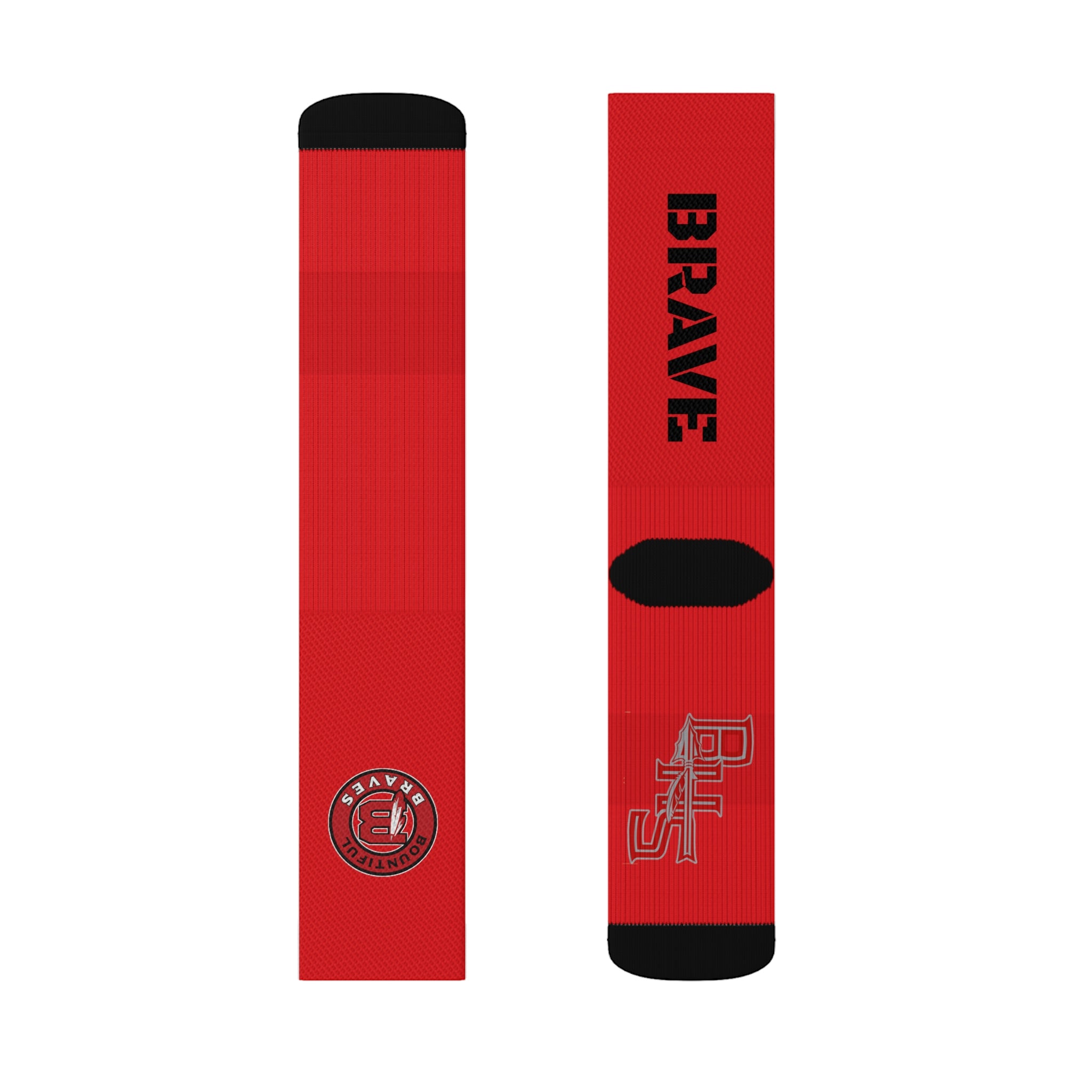 Braves Red Logo Socks