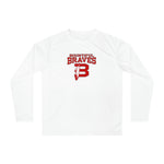 Braves Feather Long Sleeve Performance Shirt - Single Side