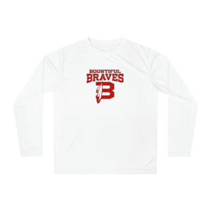 Braves Feather Long Sleeve Performance Shirt - Single Side