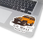 Go West Moab - Vintage Overland Jeep Sticker