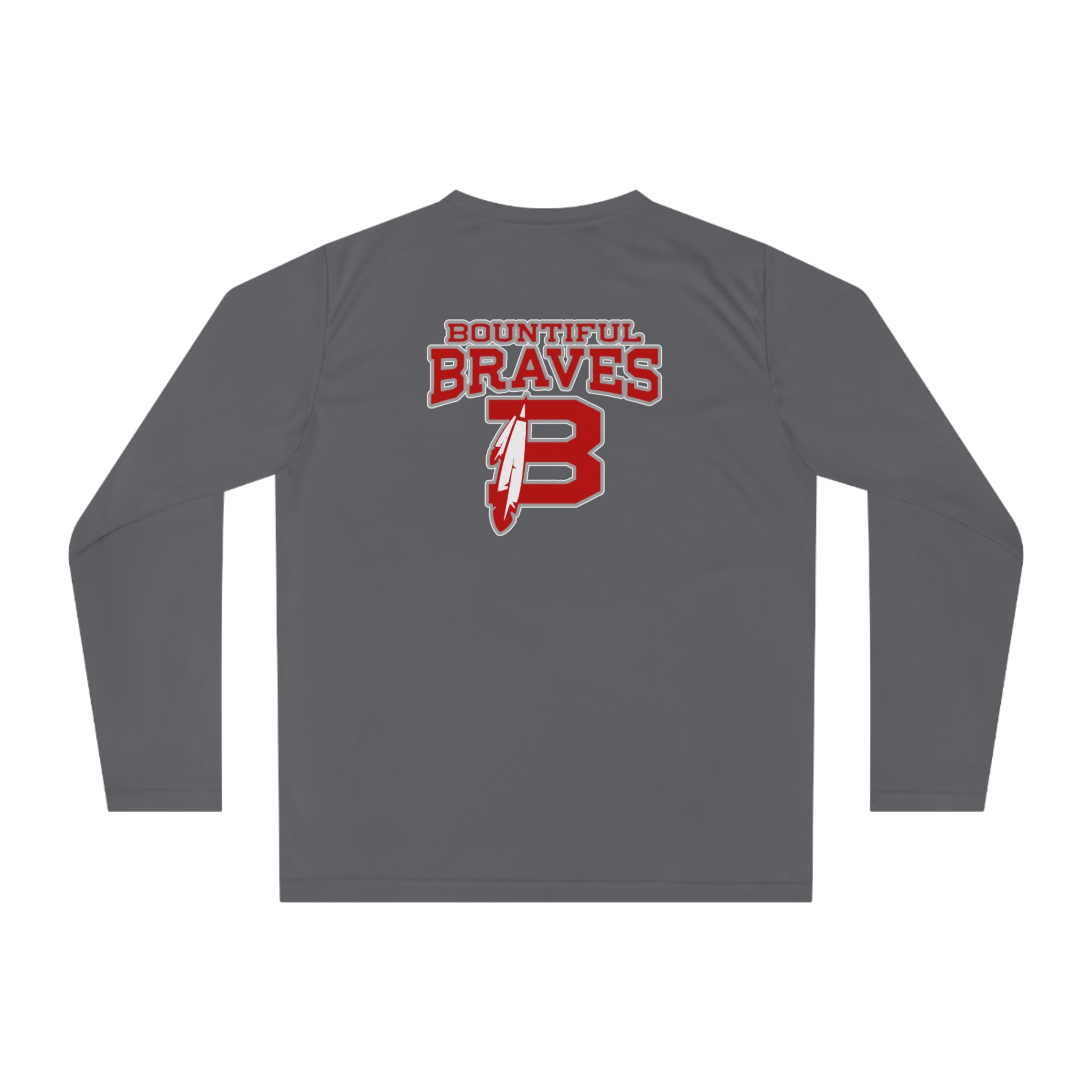 Braves Feather Long Sleeve Performance Shirt - Two Sides