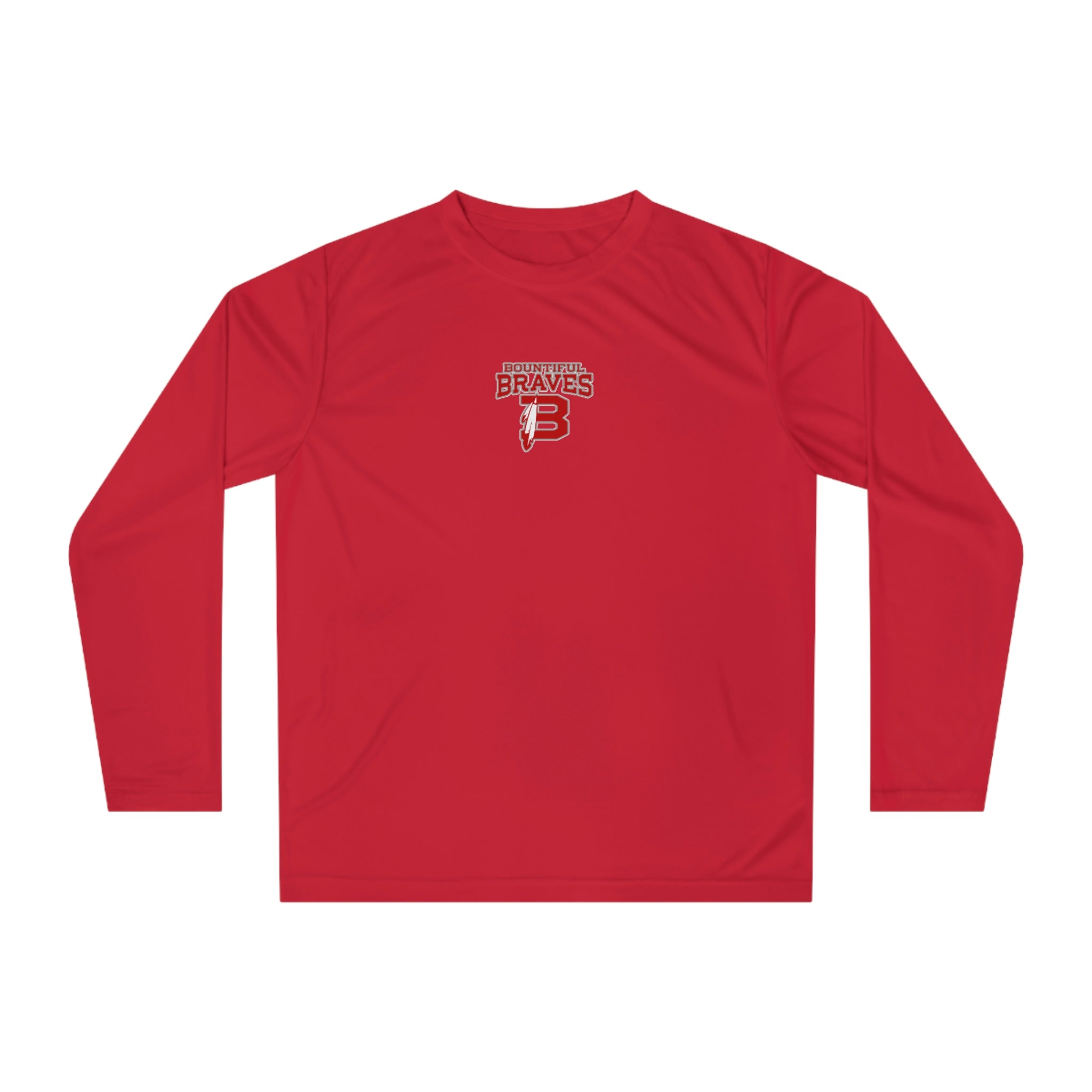 Braves Feather Long Sleeve Performance Shirt - Two Sides