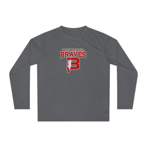 Braves Feather Long Sleeve Performance Shirt - Single Side