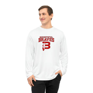 Braves Feather Long Sleeve Performance Shirt - Single Side