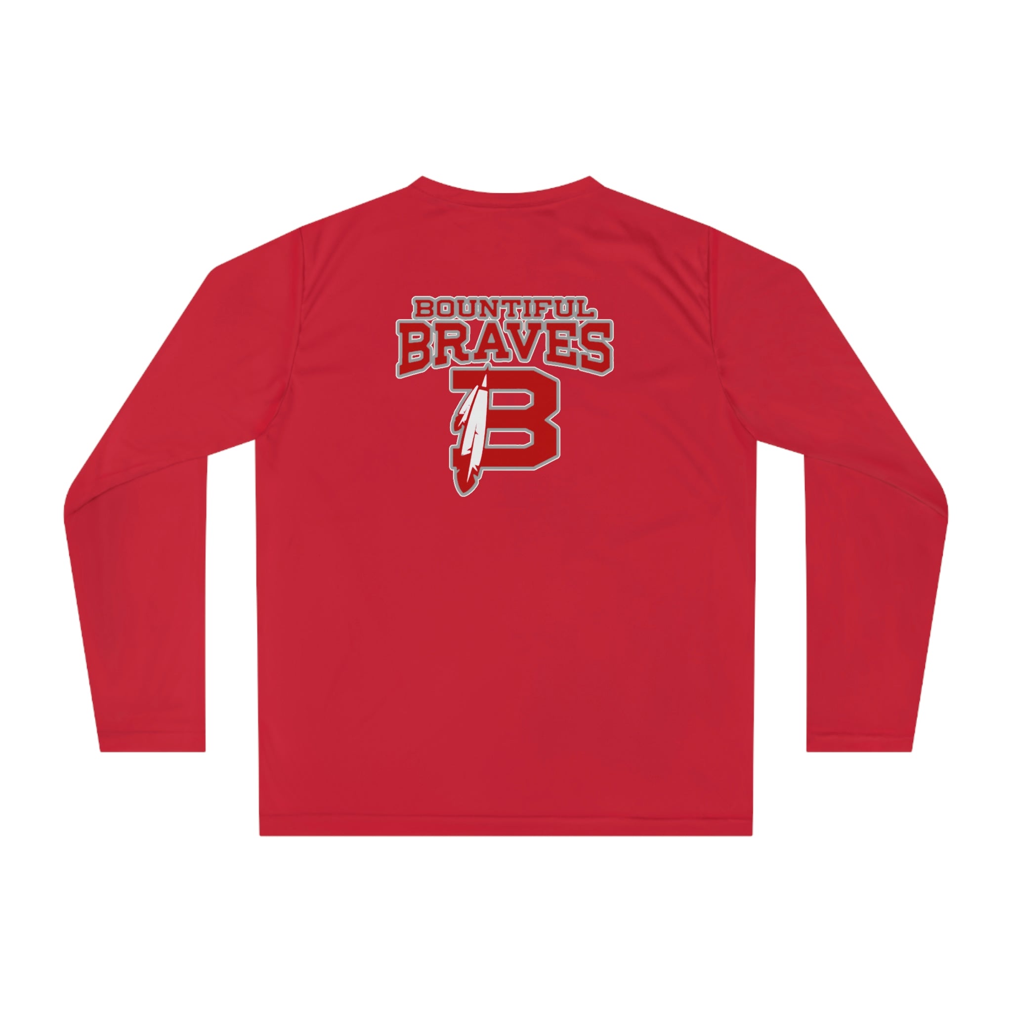 Braves Feather Long Sleeve Performance Shirt - Two Sides