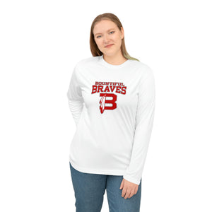 Braves Feather Long Sleeve Performance Shirt - Single Side