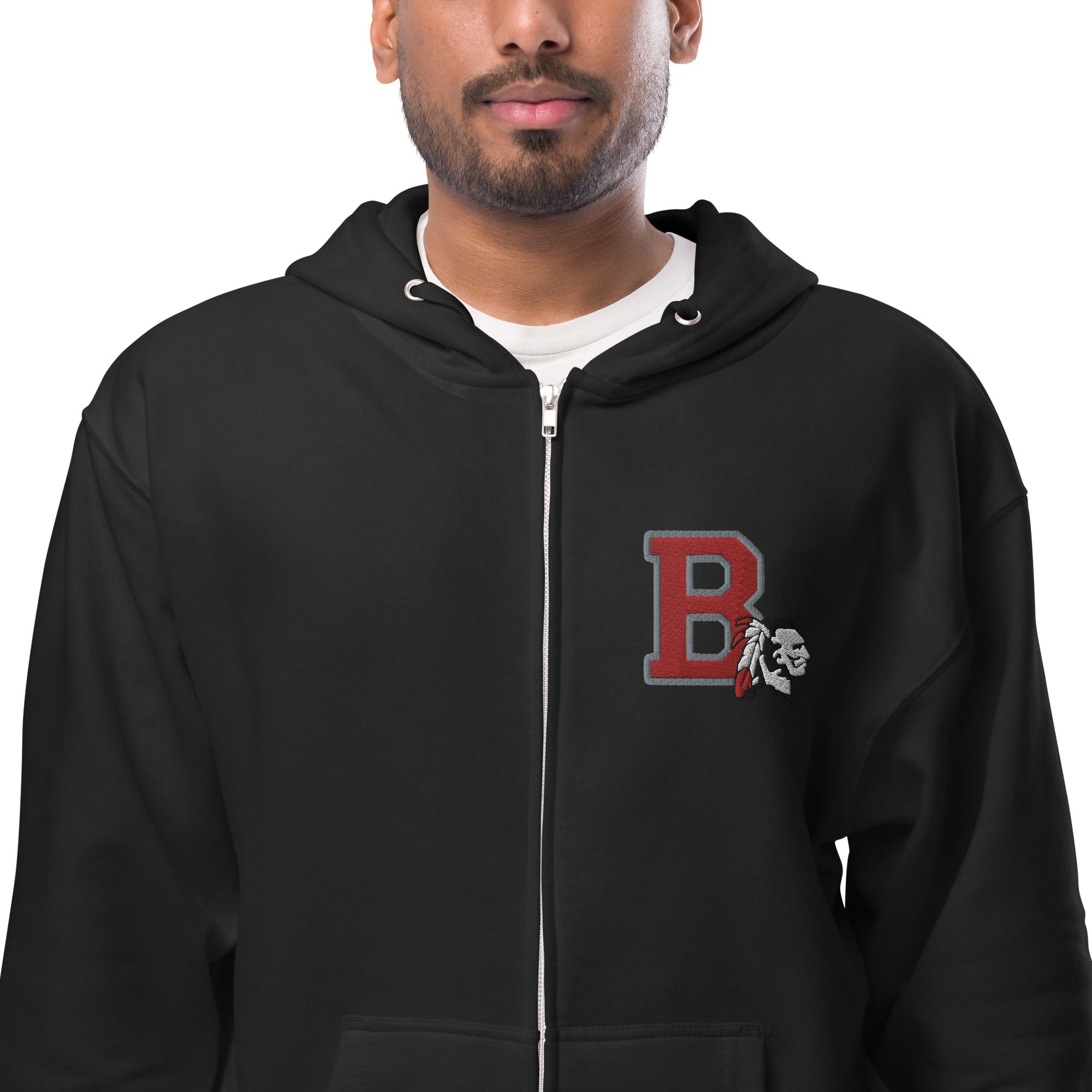 Braves Zip Up Hoodie - Embroidered