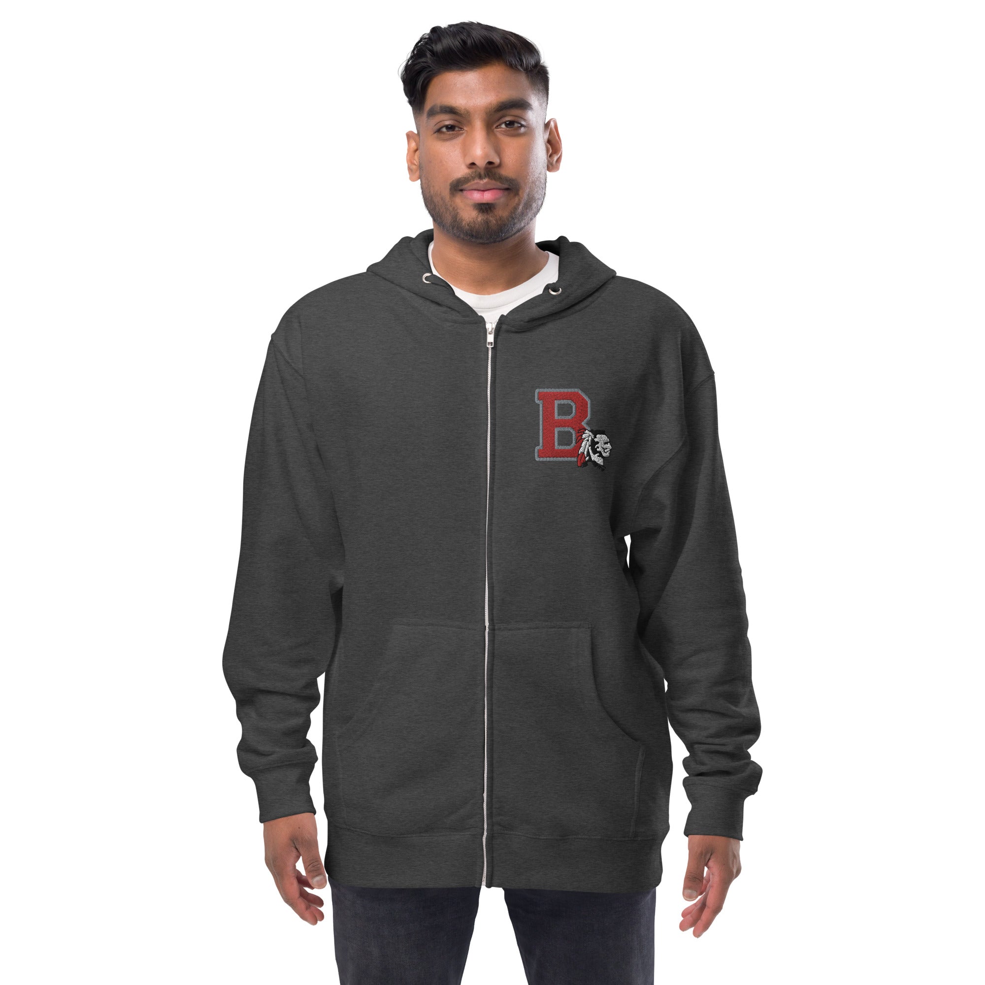 Braves Zip Up Hoodie - Embroidered