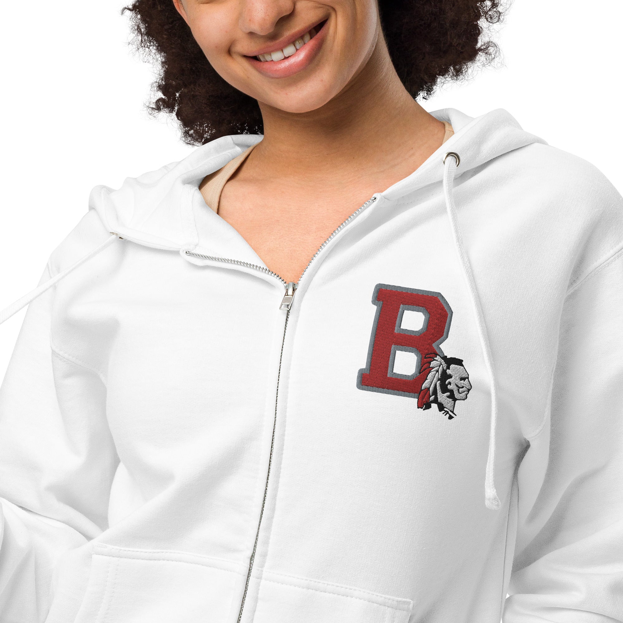 Braves Zip Up Hoodie - Embroidered